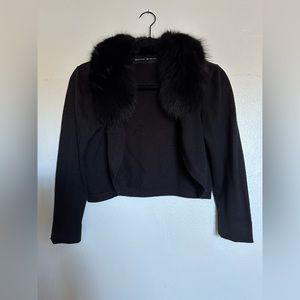 Dana stein Luxuary fur cardigan black,  S